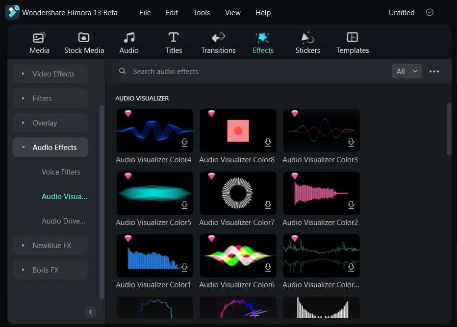 audio visualizer filmora feature