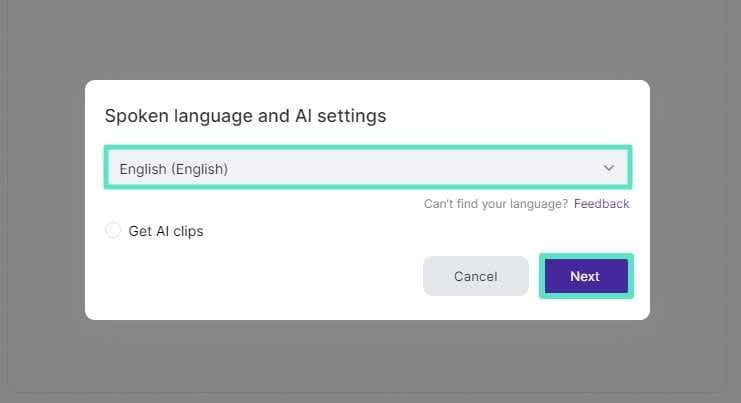 select language to continue