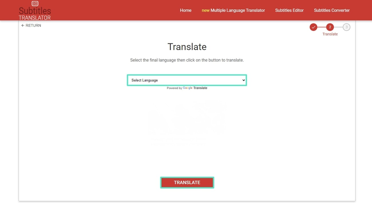 set language and translate online