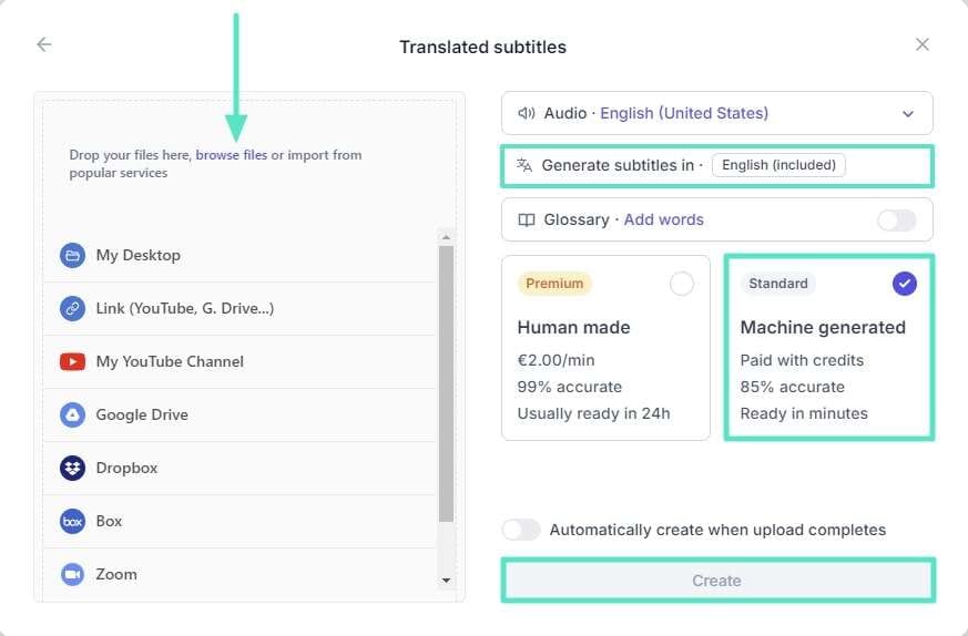 add video and set parameters