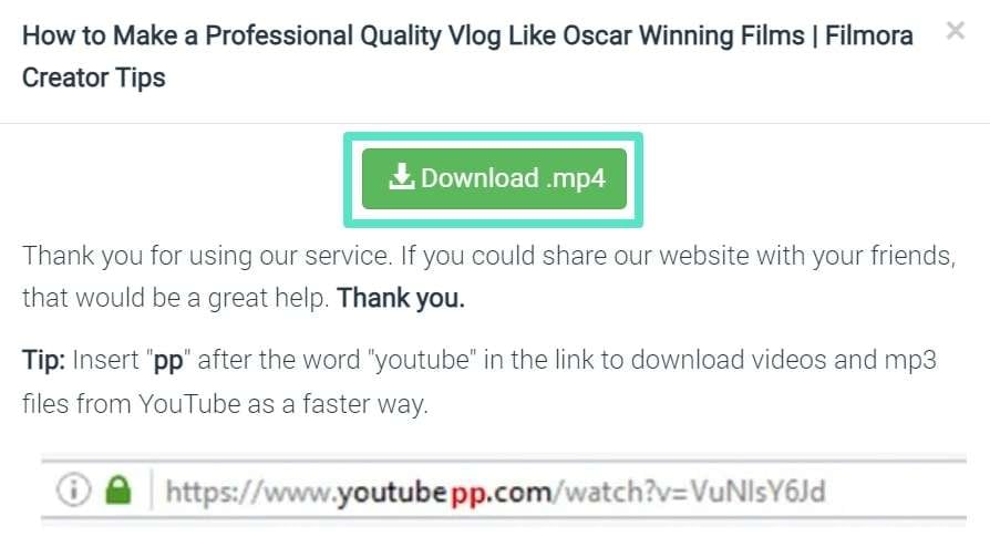 download youtube video in mp4