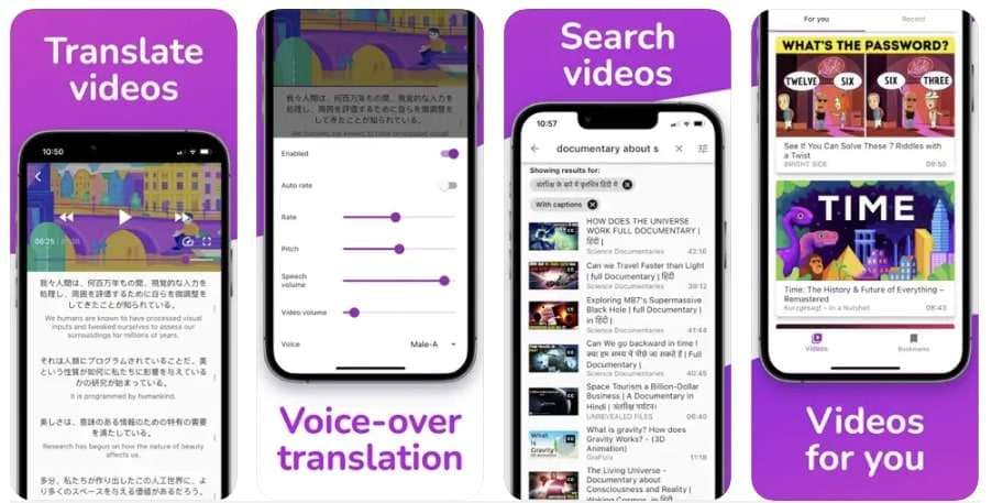 lingvotube youtube video translator app
