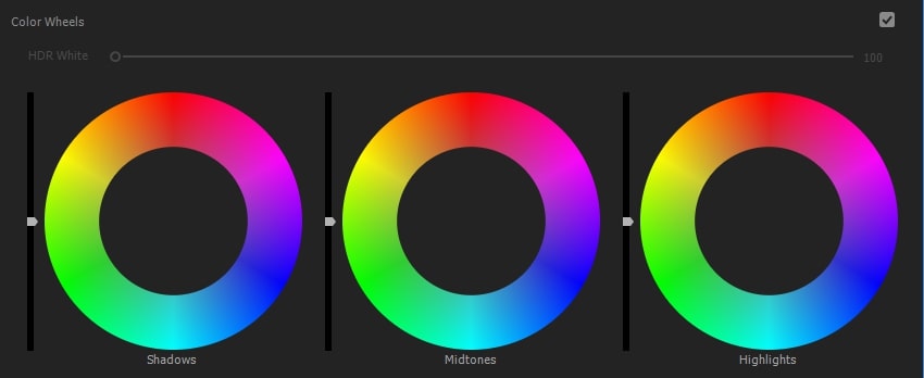 Ajuste a roda de cores