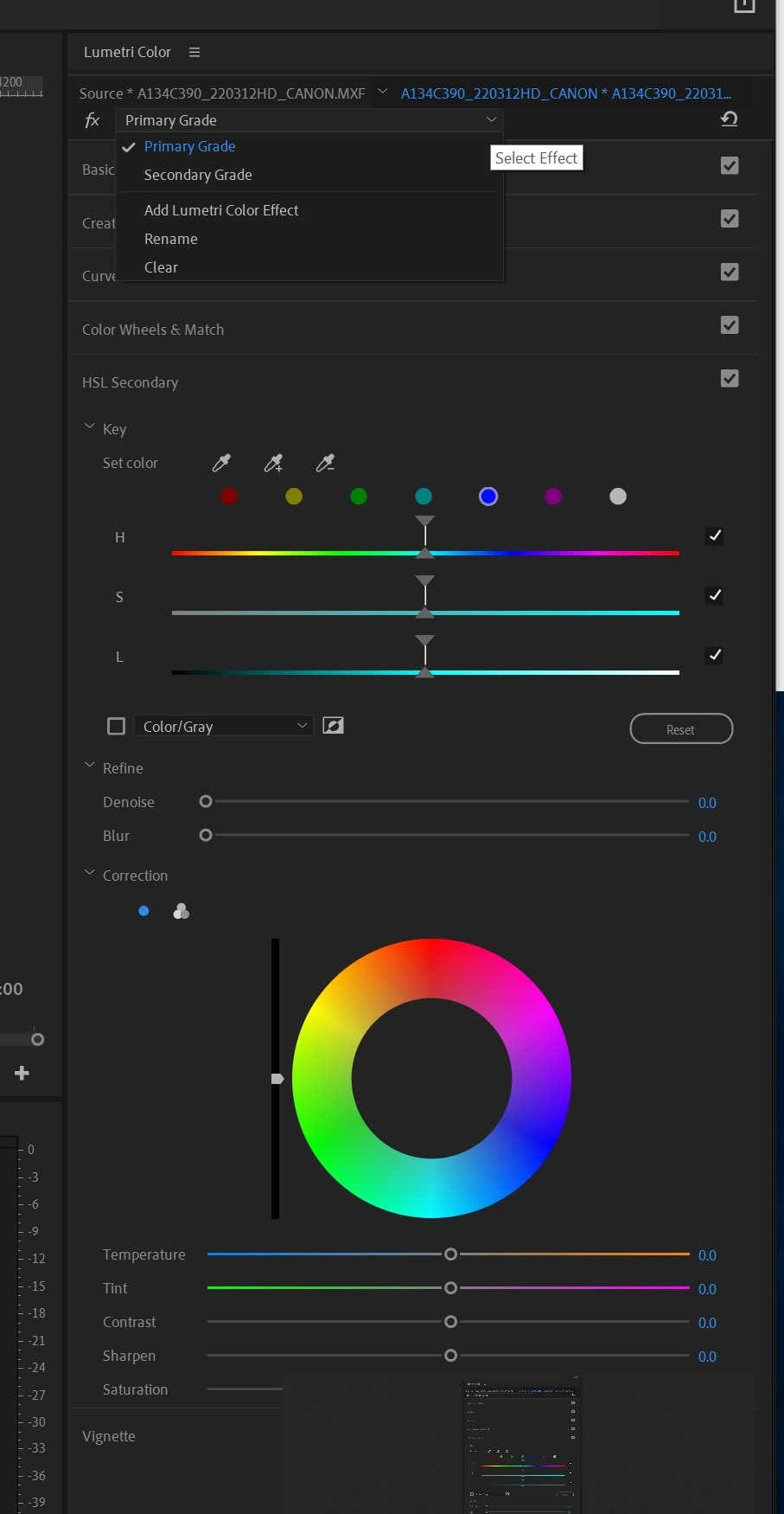 Use os HSL na correção de cores