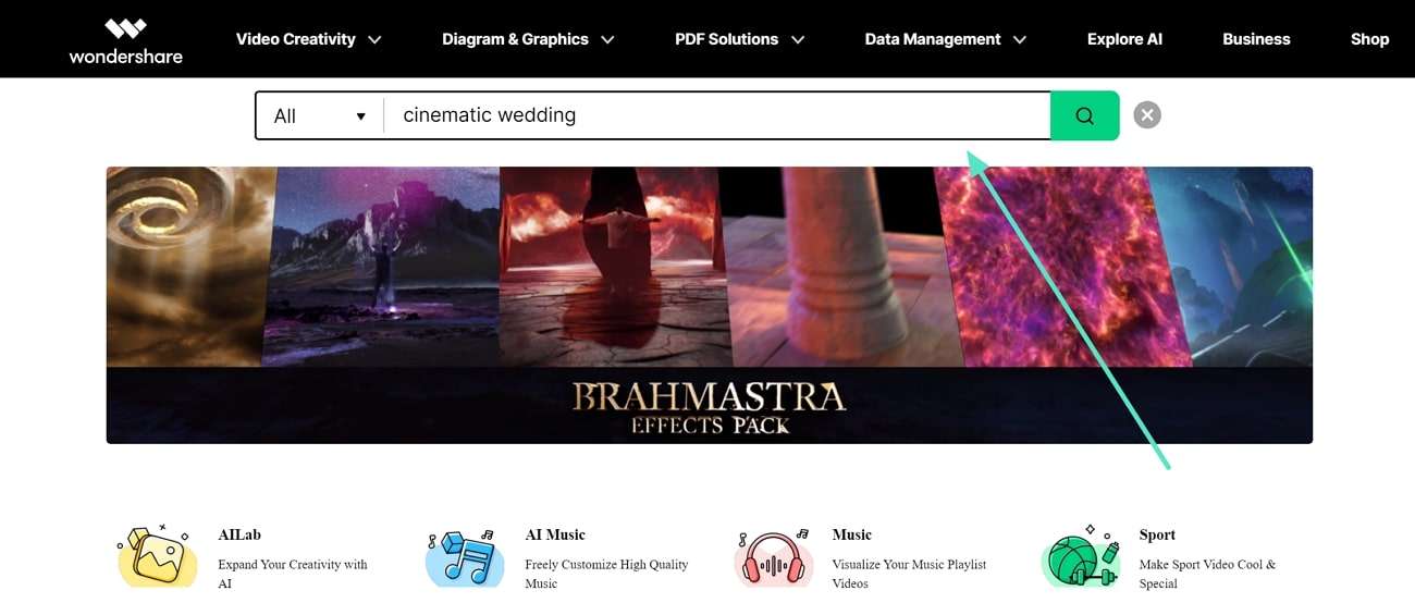access filmstock and search