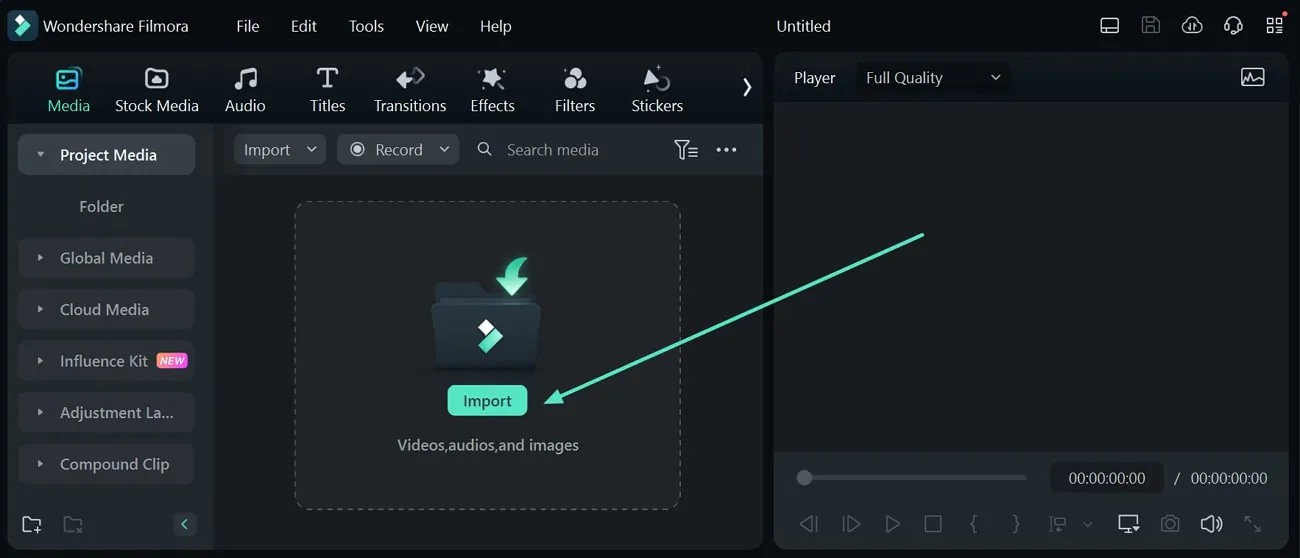 import video to filmora project