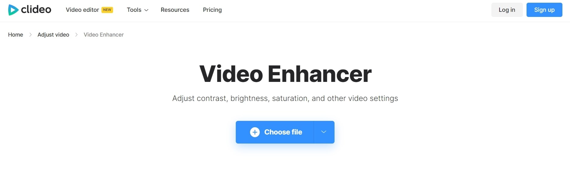 clideo video enhancer