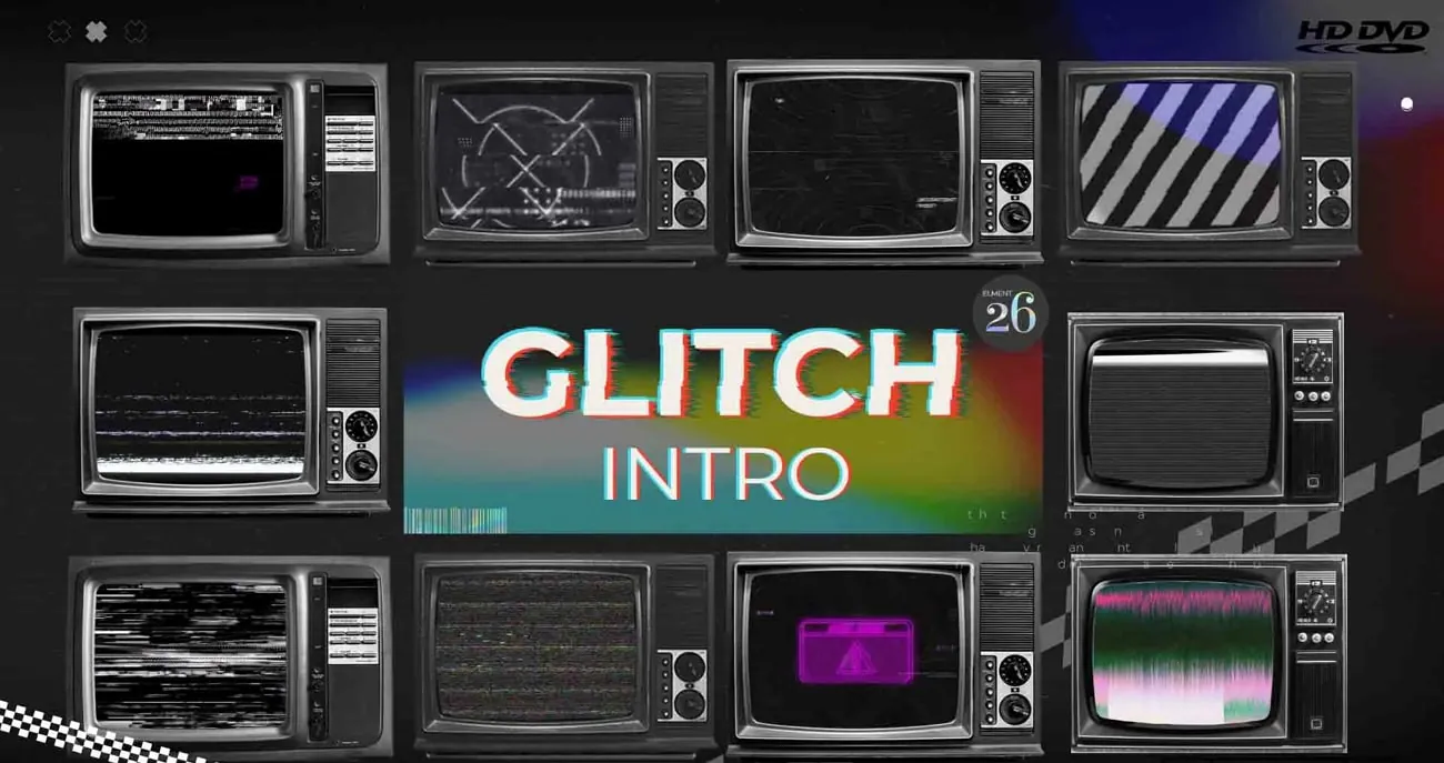 glitch intro template