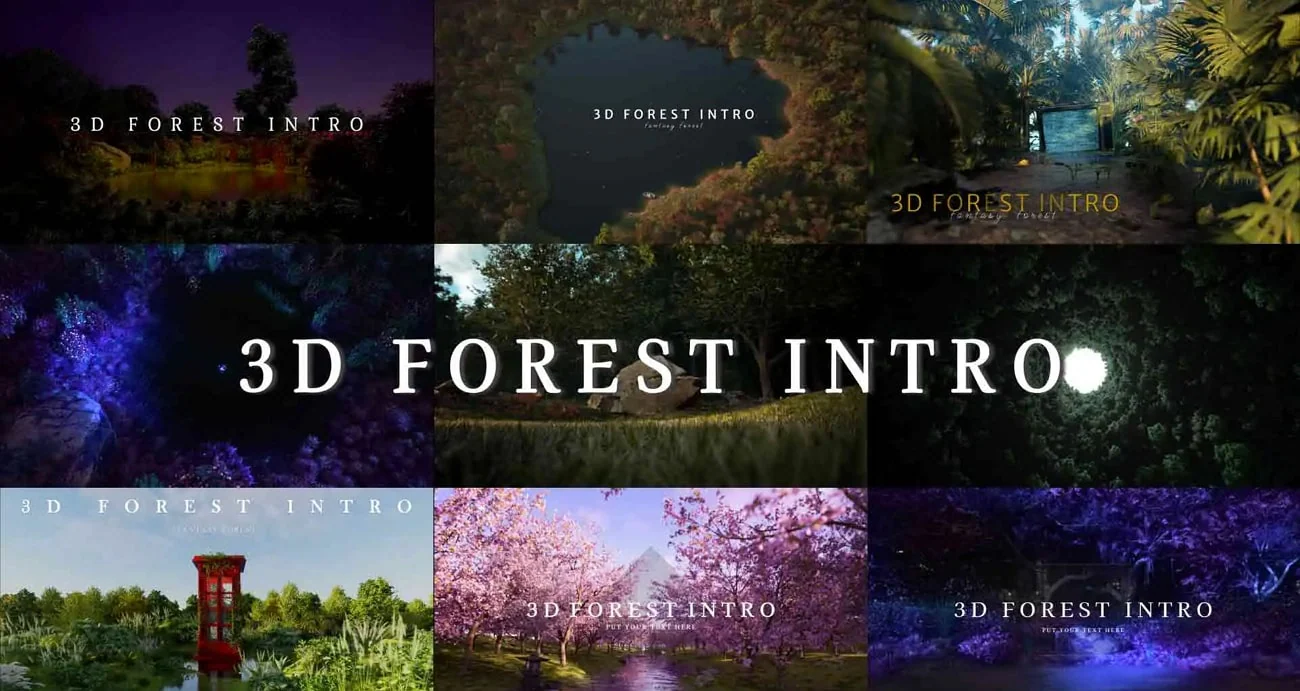 3d forest intro template