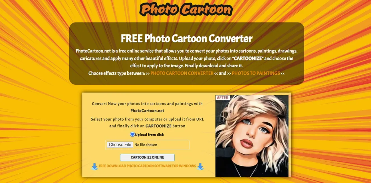 photocartoon cartoon making tool