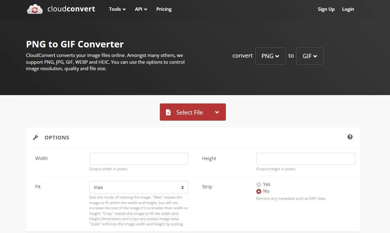 convert images to gifs with cloud convert