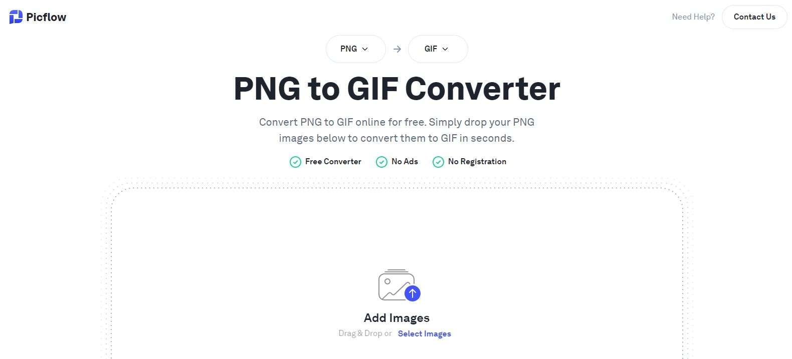 turn image into gif using picflow