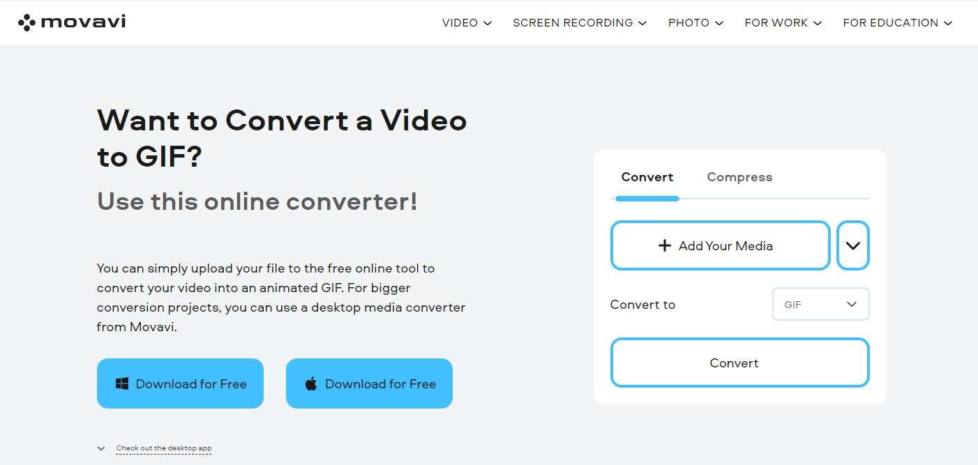 mov to gif conversion with movavi