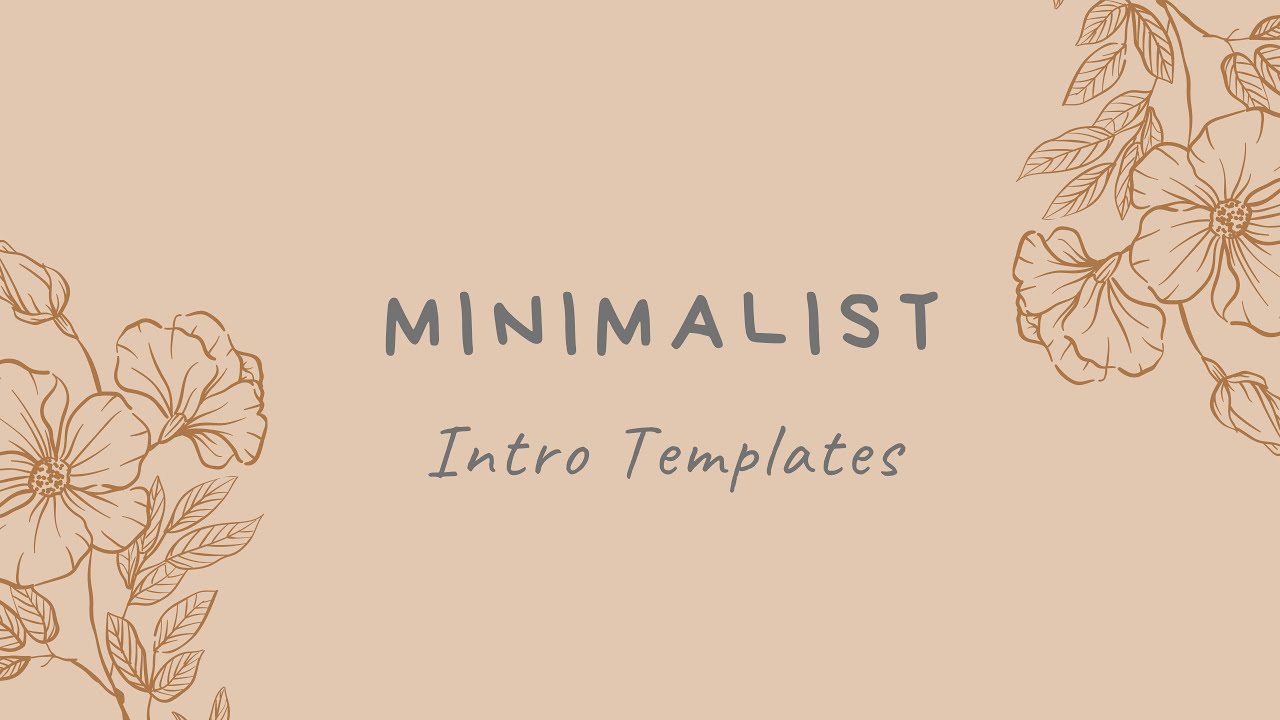 using minimalist intro design