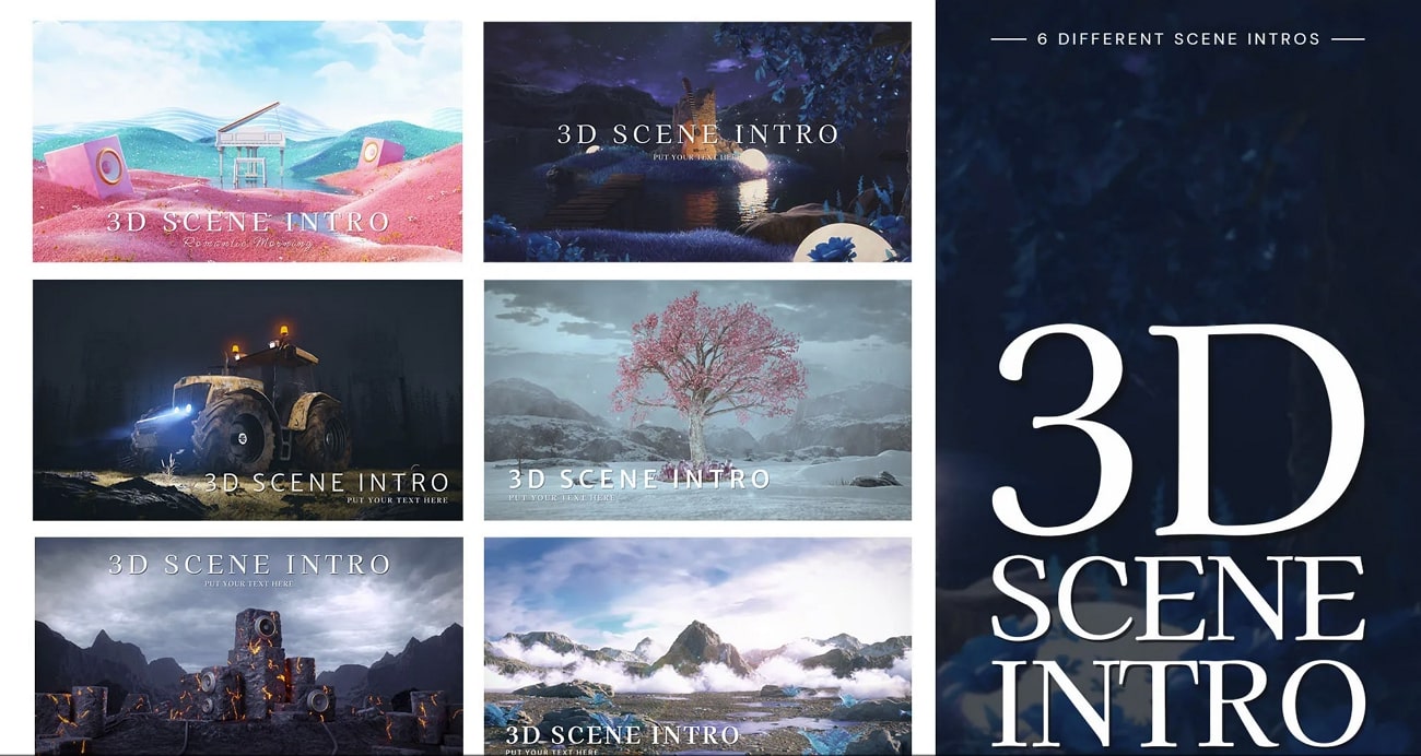 3d scene intro resource pack