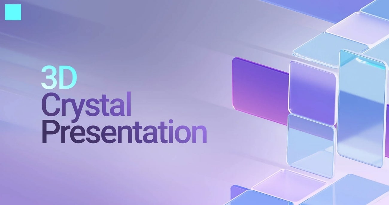 pacote de recursos de apresentação de cristal 3d