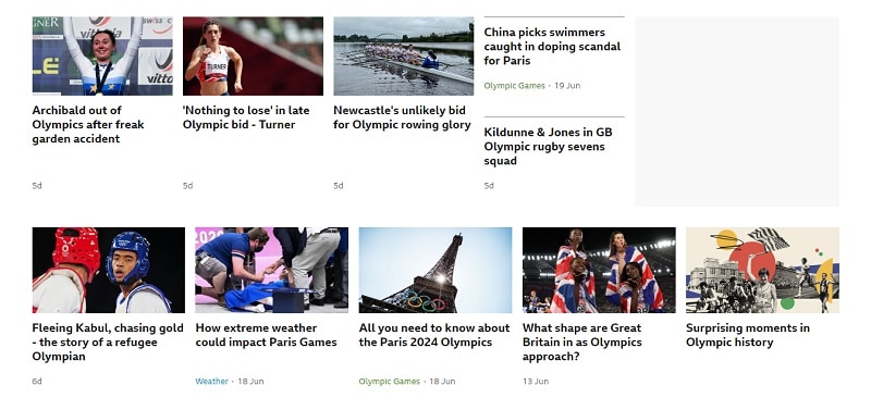 bbc come fonte per gli highlight delle olimpiadi