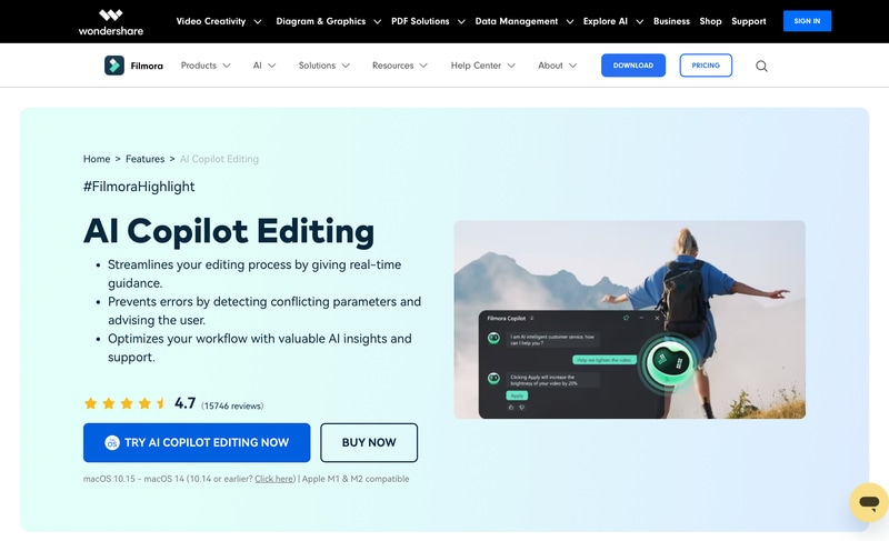 filmora ai copilot will make the editing process easier