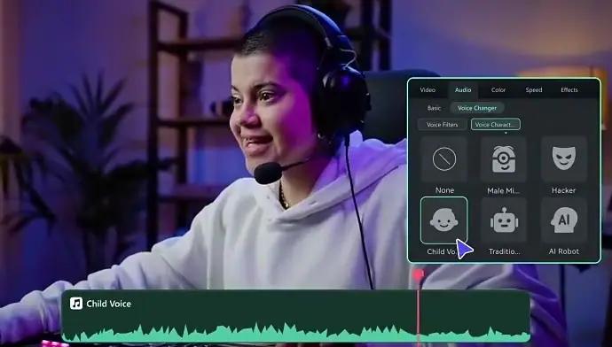 wondershare filmora voice changer bannière