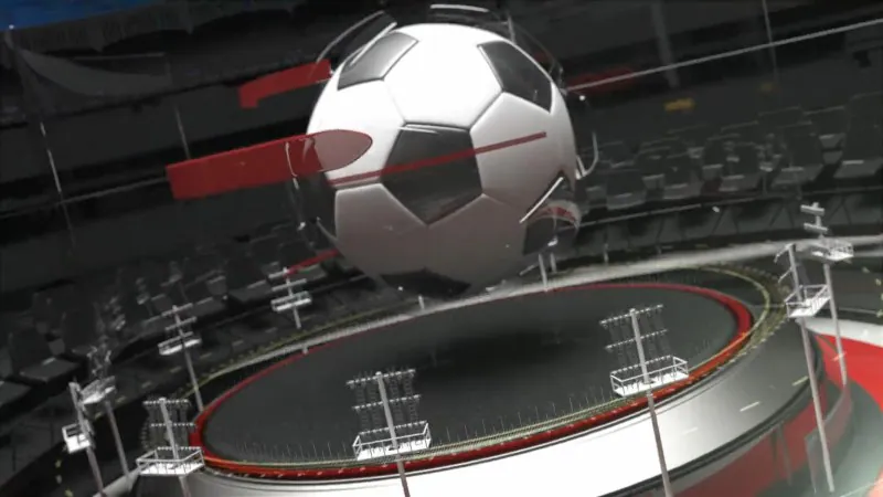 soccer match opener 3d intro template