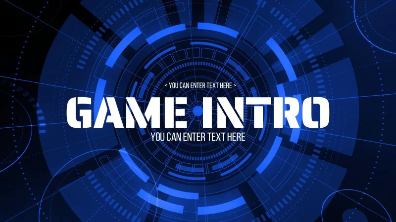 free game intro template