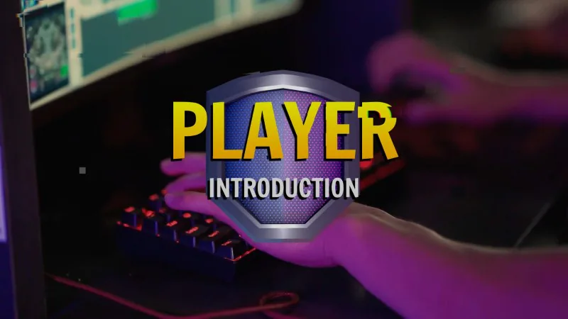 e-sports player gaming intro template