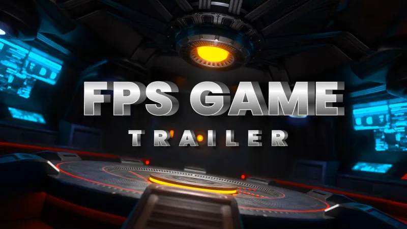 fps vr game trailer intro template