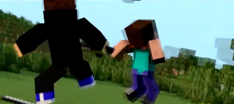 players fighting minecraft intro