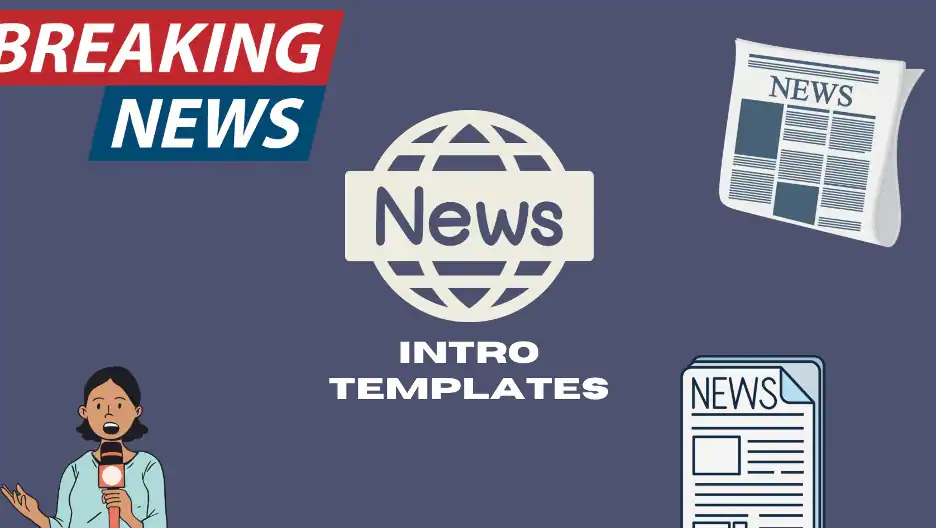 news intro template and icons