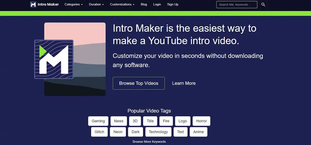 intro maker main window