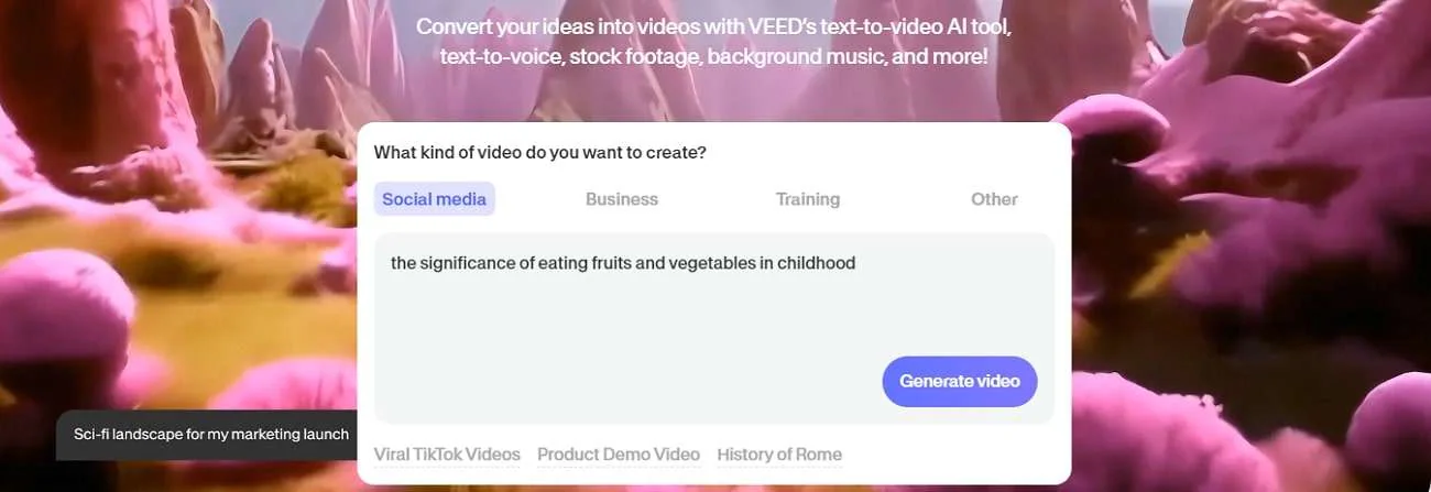 veed text video maker