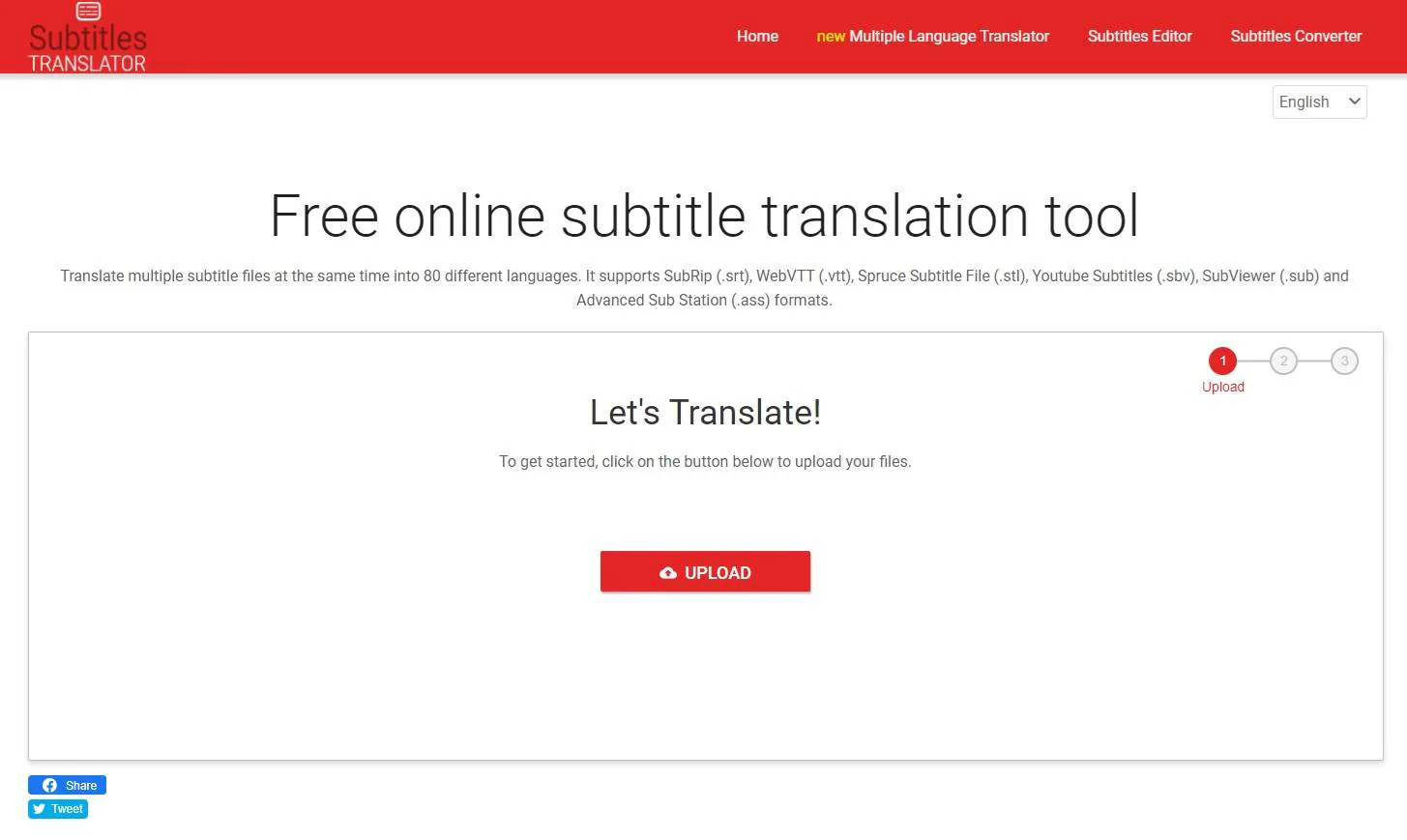 open a free online subtitle translator