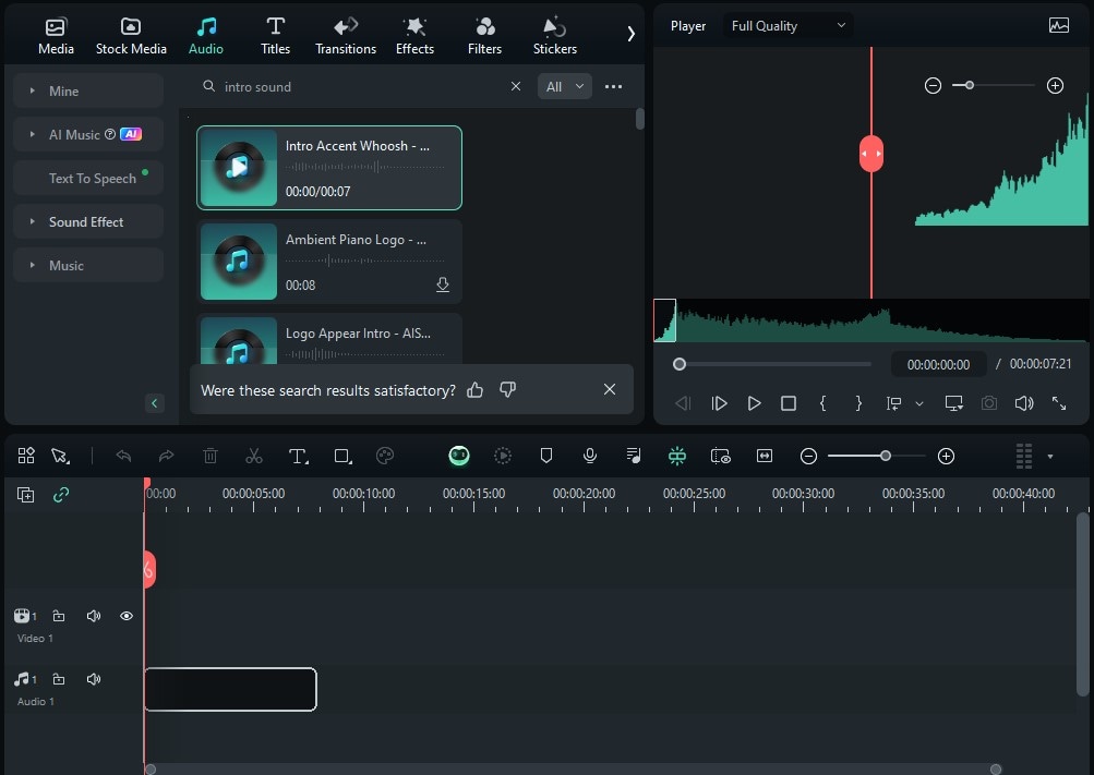 drag sound effect to timeline