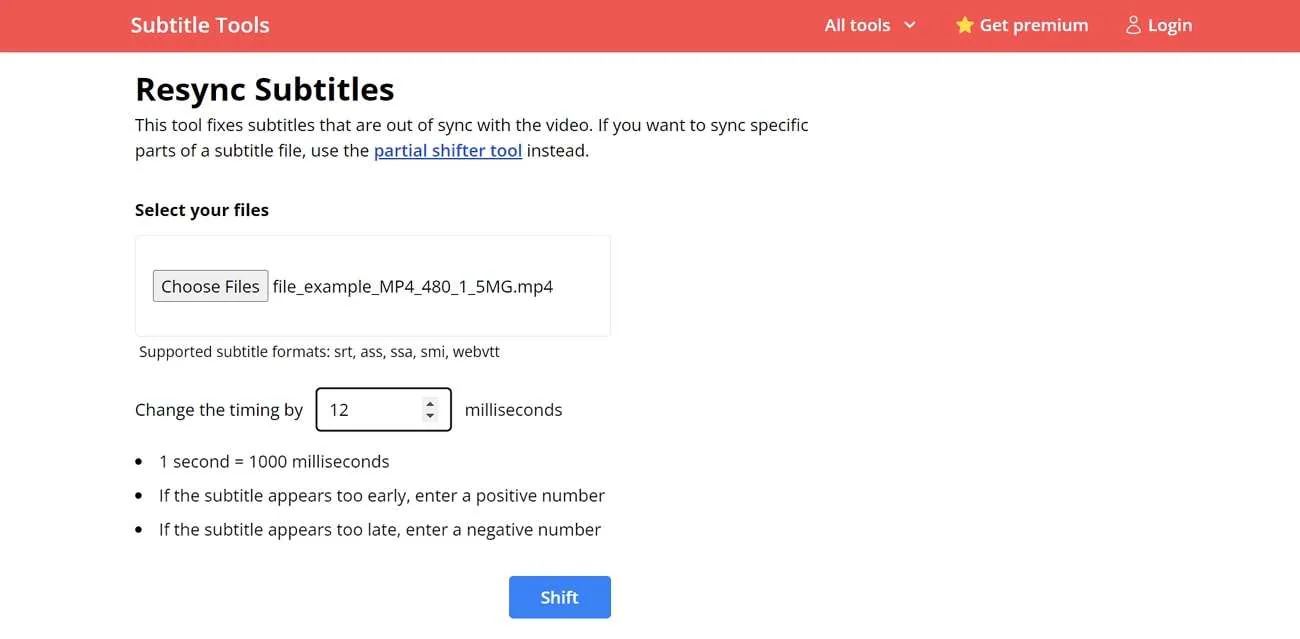 subtitle tools resync subtitles