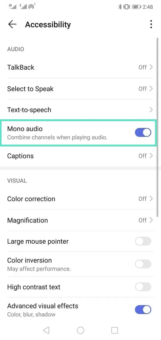 adjust android audio settings for audio delay