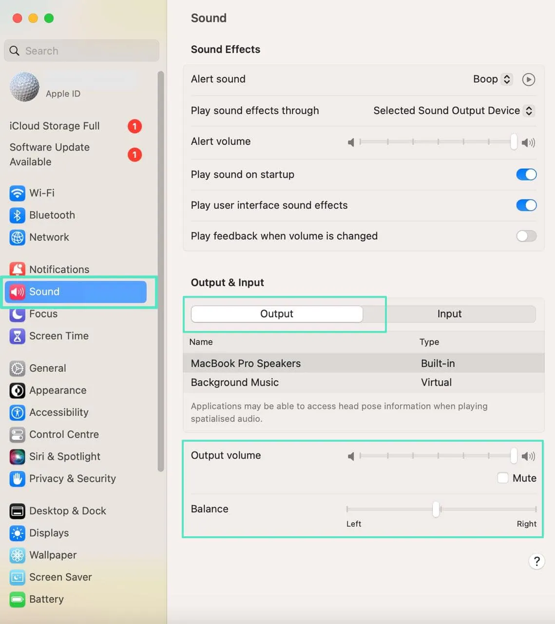 adjusting sound settings mac