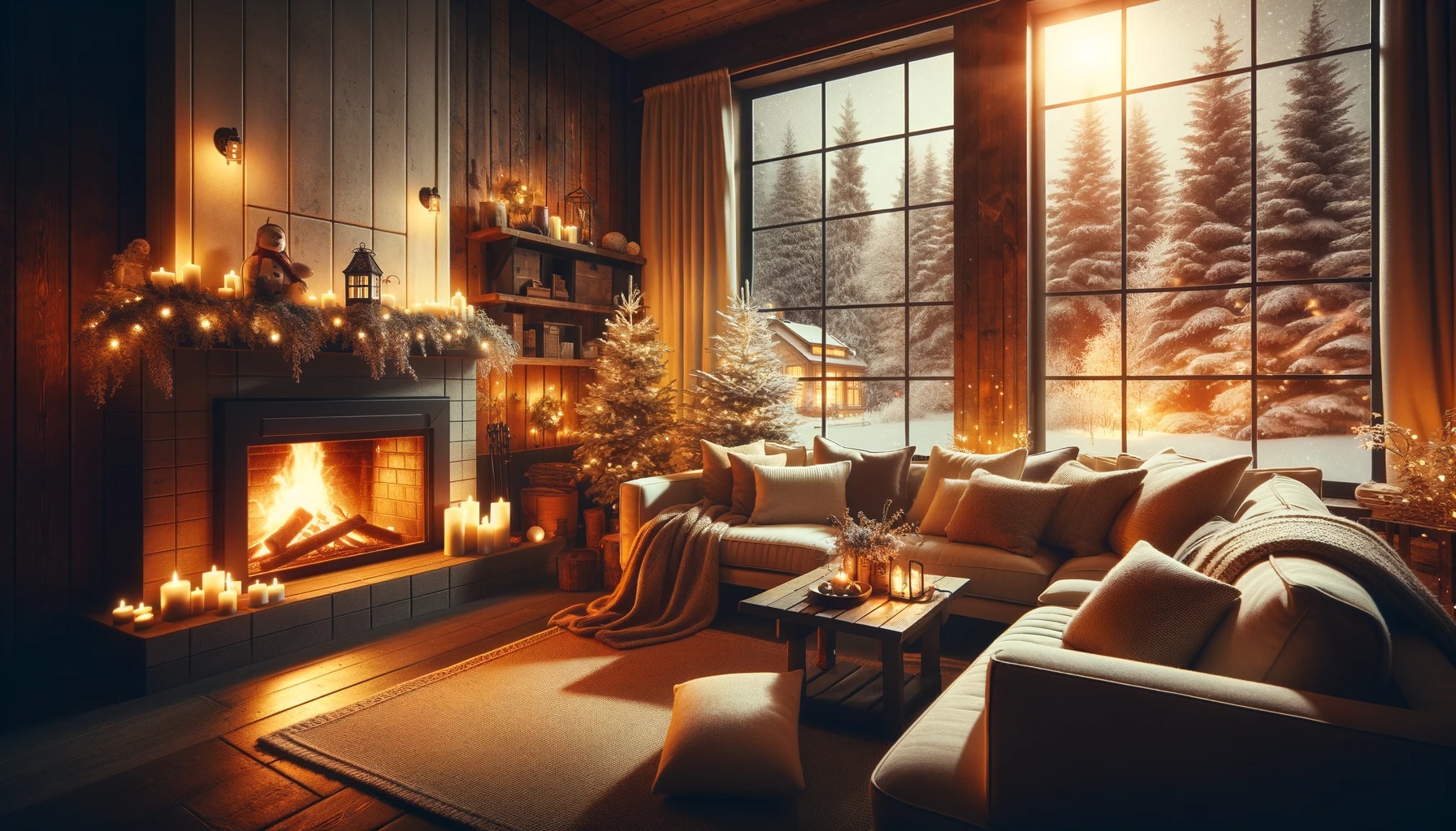 cozy indoor winter background