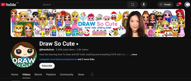 draw so cute channel interface