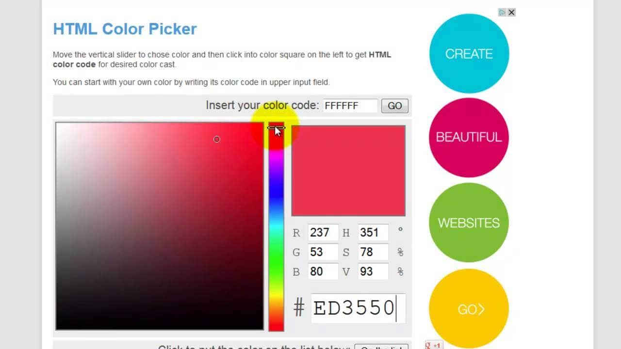 html color picker