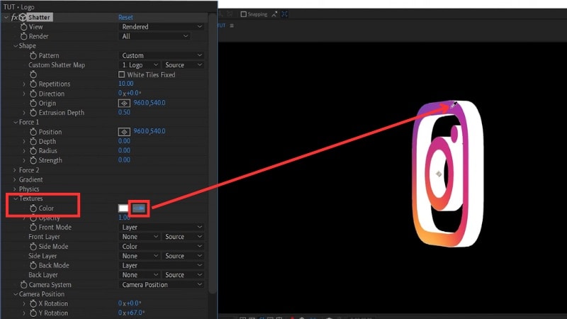 select the color with eyedropper