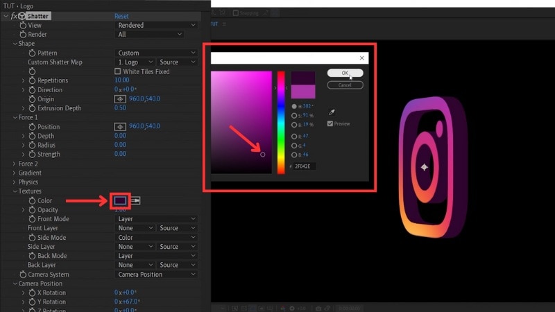 darken the color to add depth