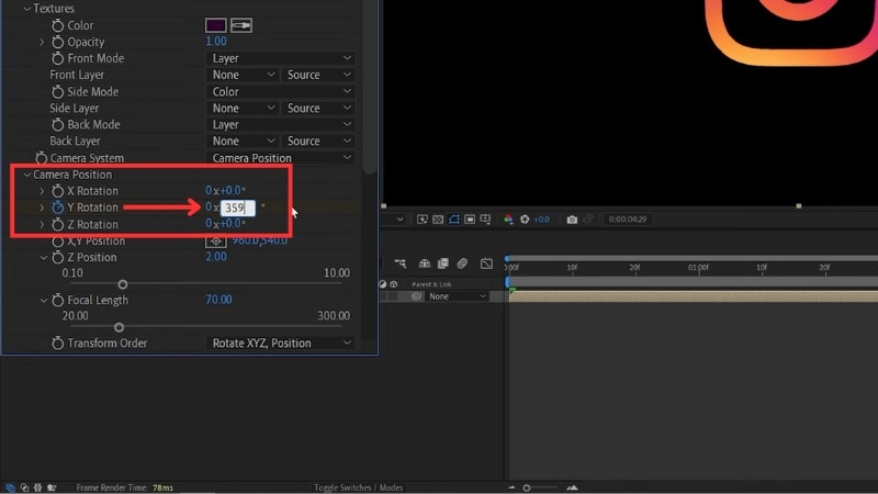 set the end keyframe of the animation