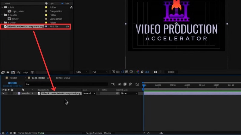 import your logo to after effects