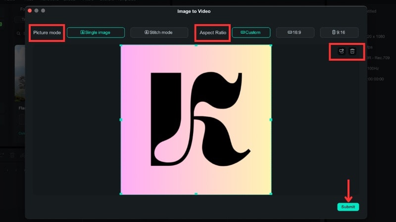 adjust the logo image
