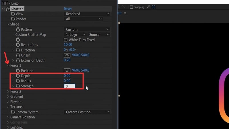 lock the logo in place