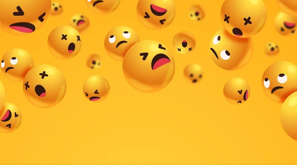 emojis on a backdrop