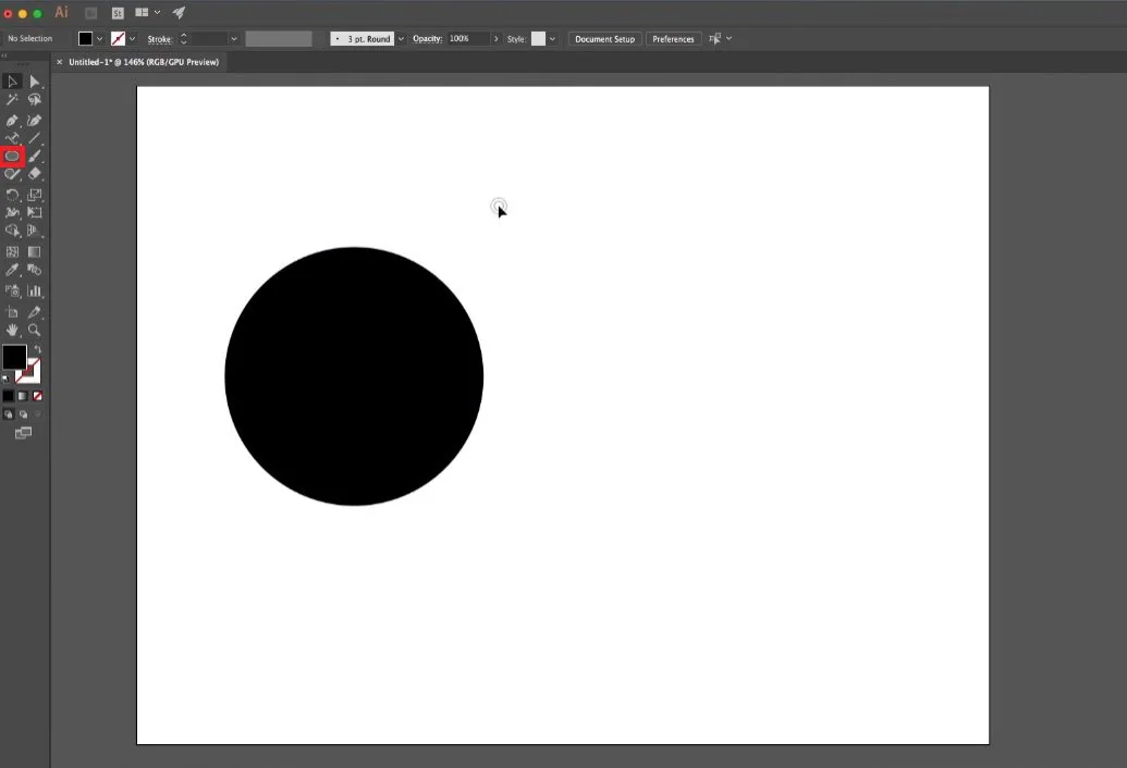 créer un cercle dans illustrator 