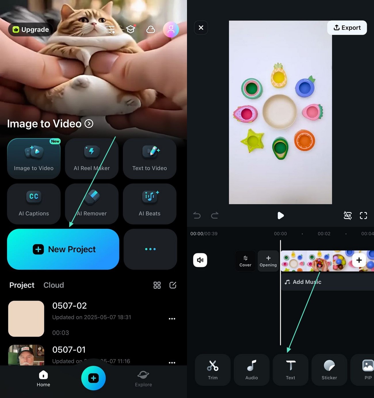 install filmora app import video