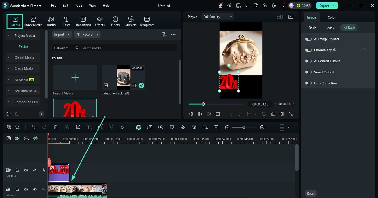 import media and drag to timeline