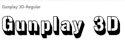 gunplay 3d font style